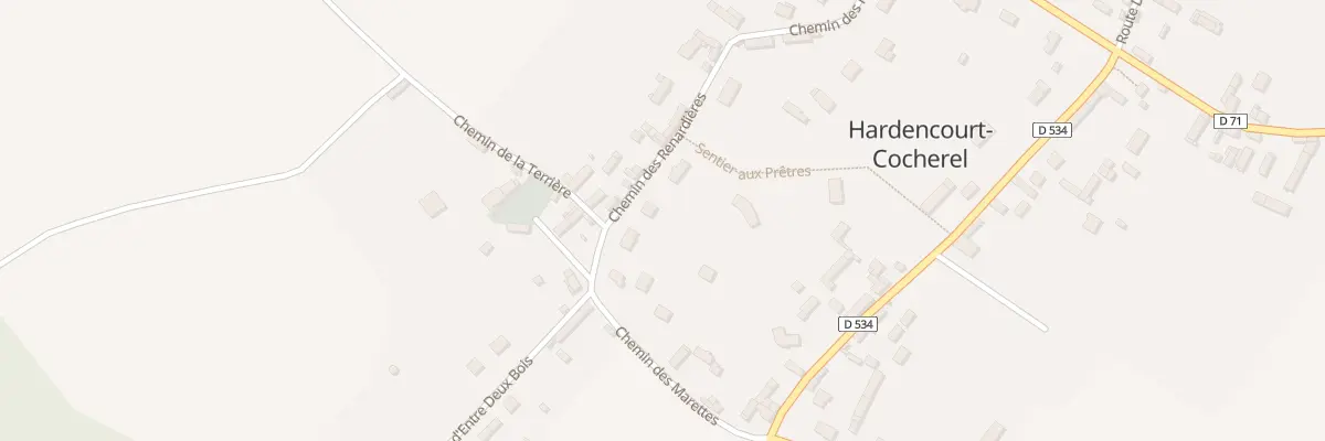 Plan du 4 Che des Renardières à Hardencourt-Cocherel