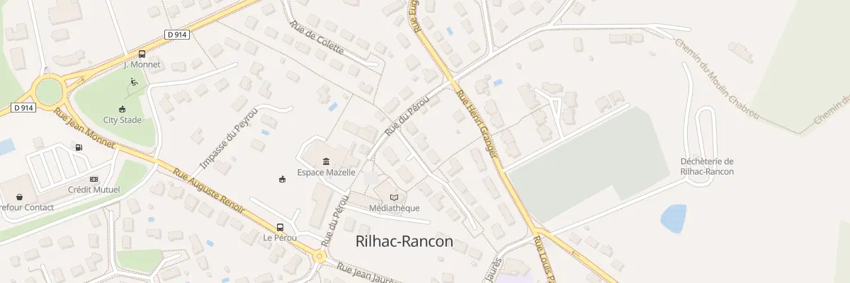 Plan du 9001 Rue François Mitterrand à Rilhac-Rancon
