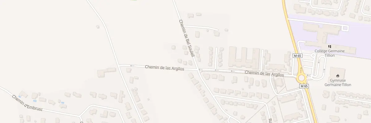 Plan du 231 Che de Las Argilos à Aussonne