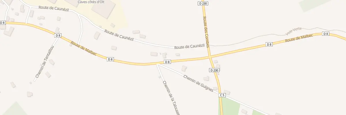 Plan du 95 Rte de Caunezil à Parnac