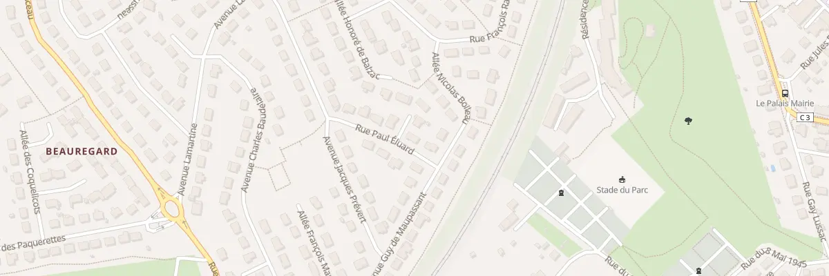Plan du 9 Rue Paul Eluard au Palais-sur-Vienne