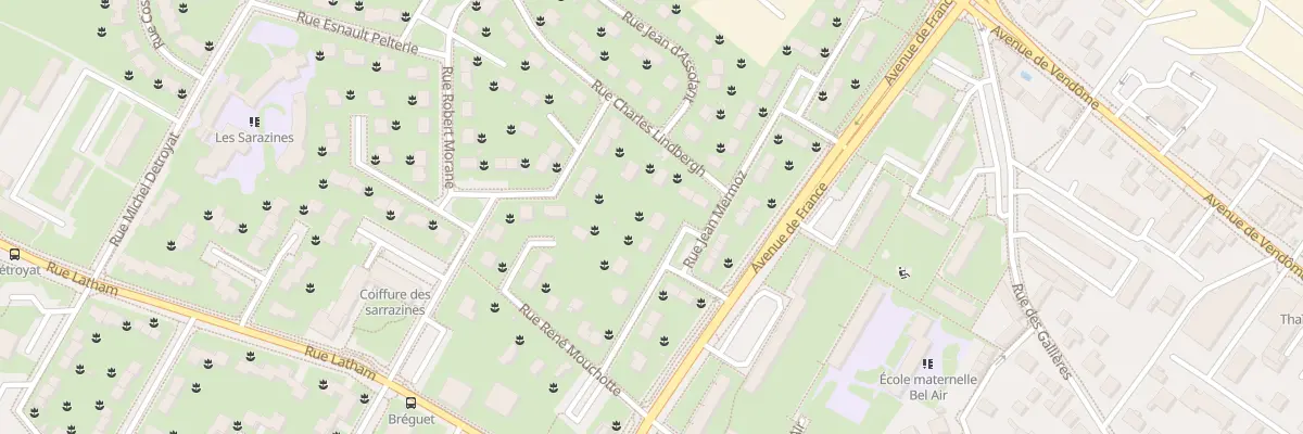 Plan du 10 Rue Jean Mermoz à Blois