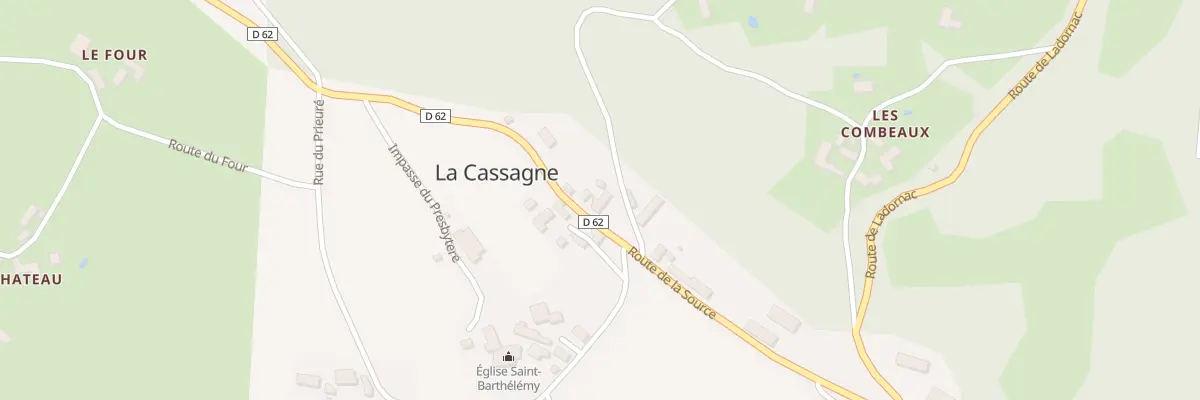 Plan du 43 Le Bourg Est à La Cassagne