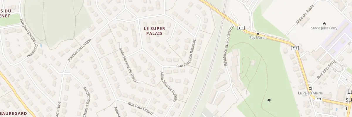 Plan du 12 Rue Rabelais au Palais-sur-Vienne