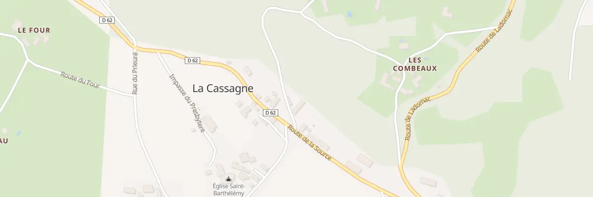 Plan du 7B Le Bourg Est à La Cassagne