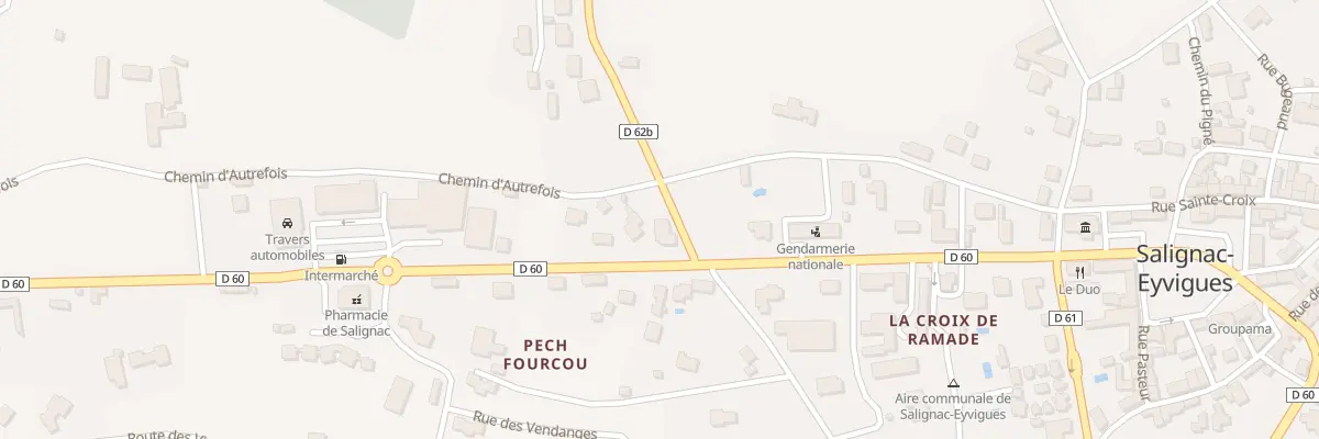 Plan du 2 Av Jean Couderc à Salignac-Eyvigues