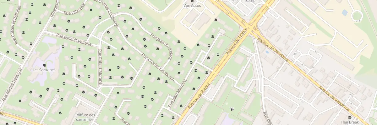 Plan du 20 Rue Jean Mermoz à Blois