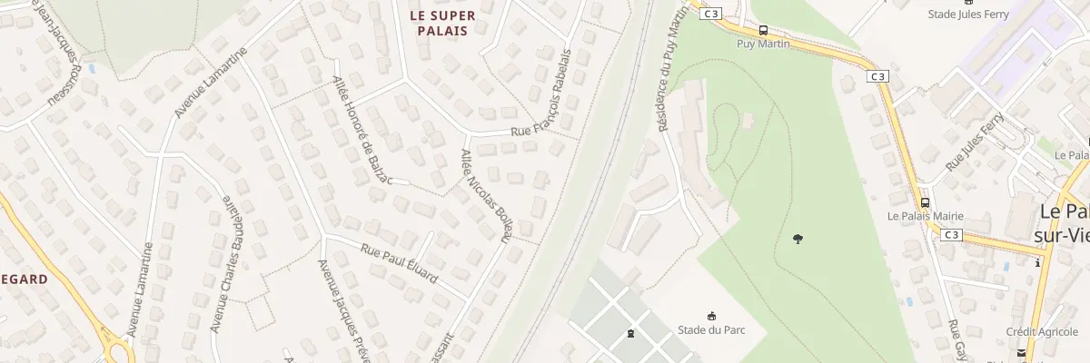 Plan du 5 All Boileau au Palais-sur-Vienne