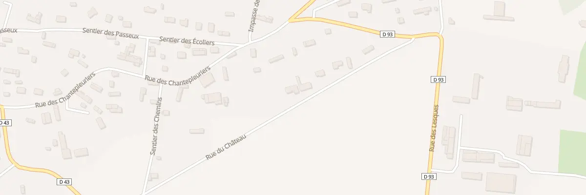 Plan de la Rue du Chateau à Auzouville-sur-Ry