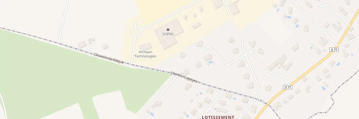 Plan du 190 Che de Lapeyre à Montauban
