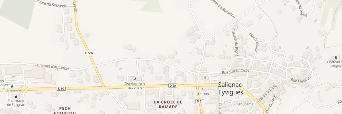 Plan du 5 Rue Rue du General d’Anglars à Salignac-Eyvigues