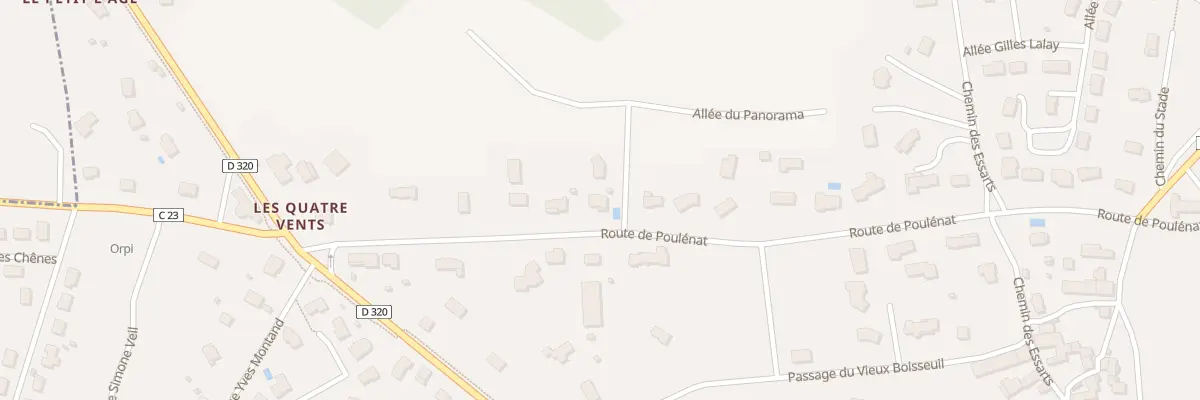 Plan du 15 Rte de Poulénat à Boisseuil