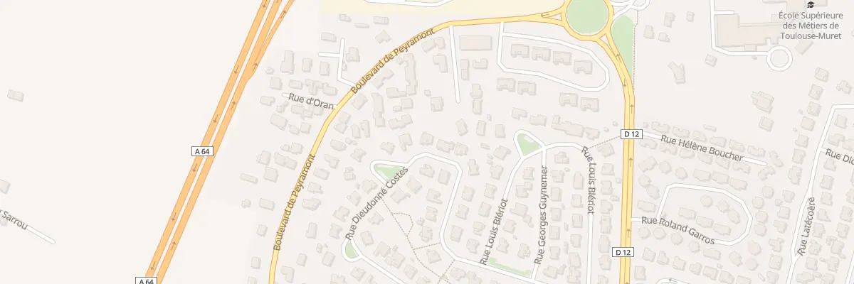Plan du 40 Rue Dieudonné Costes à Muret