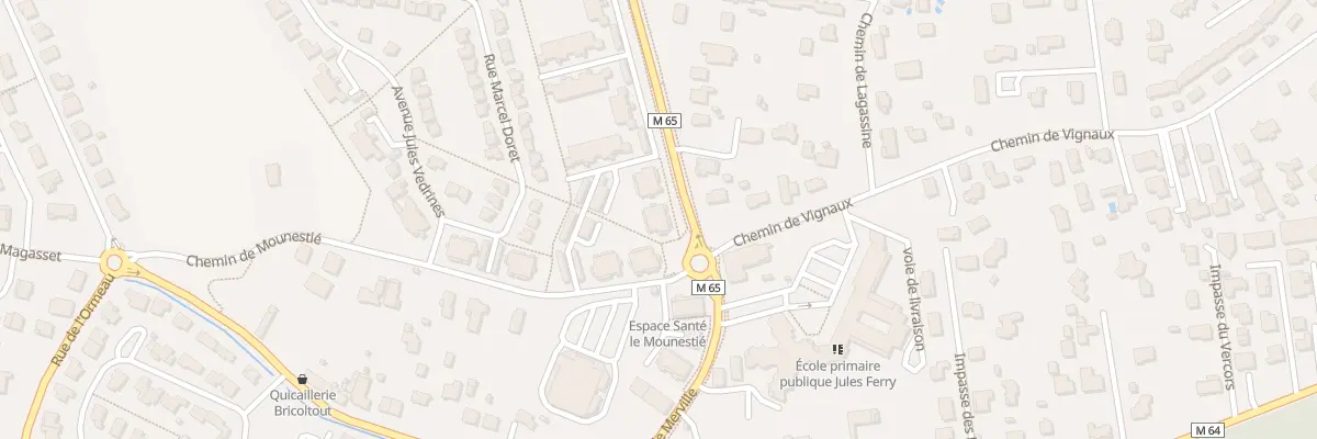 Plan du 283 Rte de Merville à Aussonne