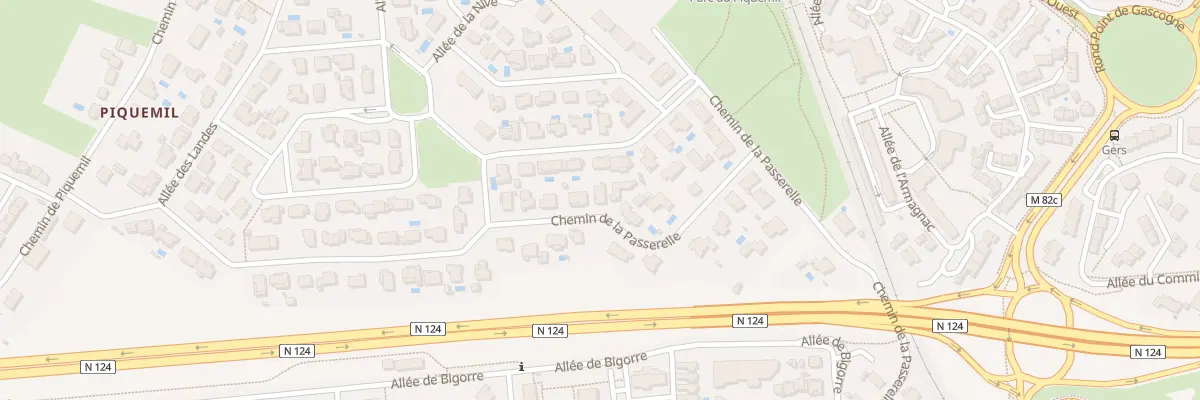 Plan du 44 Che de la Passerelle à Colomiers