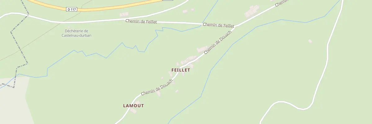 Plan du 242 Hameau de Feillet à Castelnau-Durban