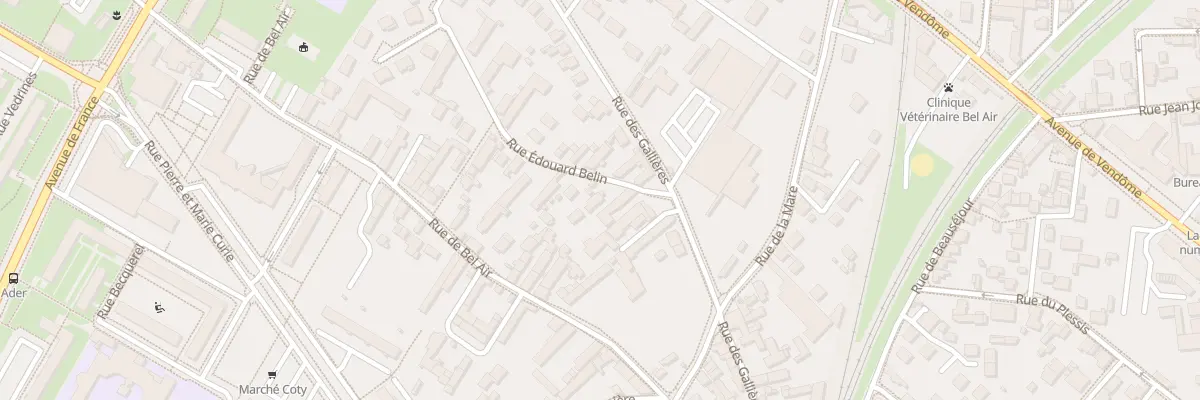 Plan du 8 Rue Edouard Belin à Blois