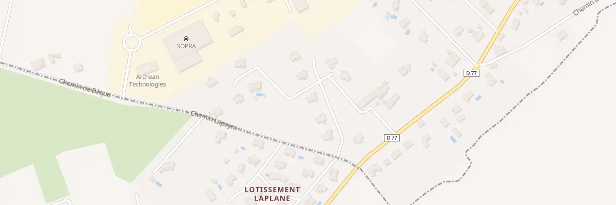 Plan du 100 Che de Lapeyre à Montauban