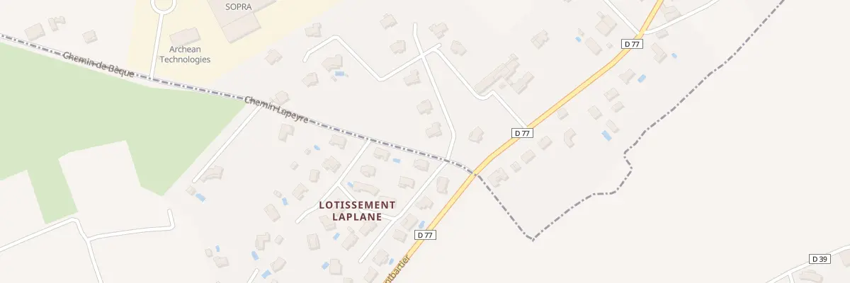 Plan du 80 Che de Lapeyre à Montauban