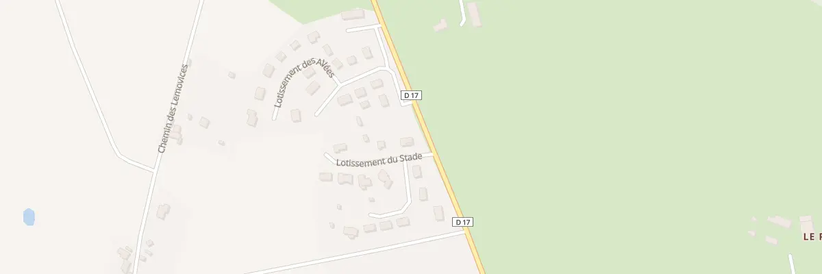 Plan du 1 Lot du Stade à Coussac-Bonneval