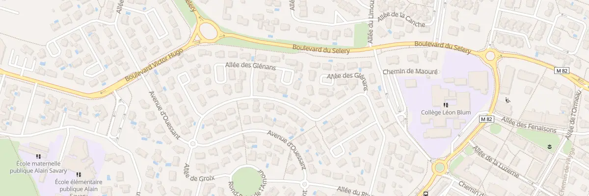 Plan du 65B All des Glénans à Colomiers