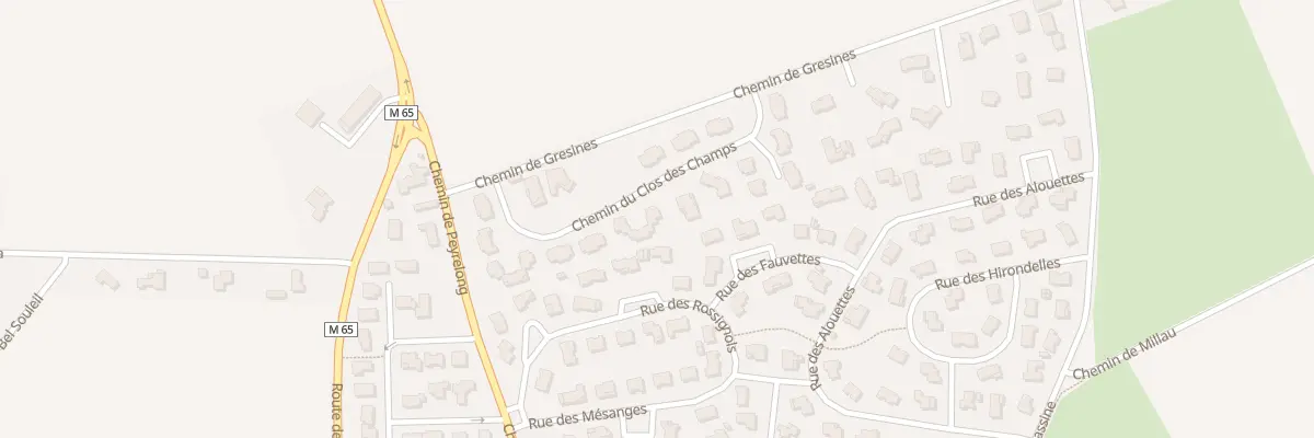 Plan du 23 Che du Clos des Champs à Aussonne