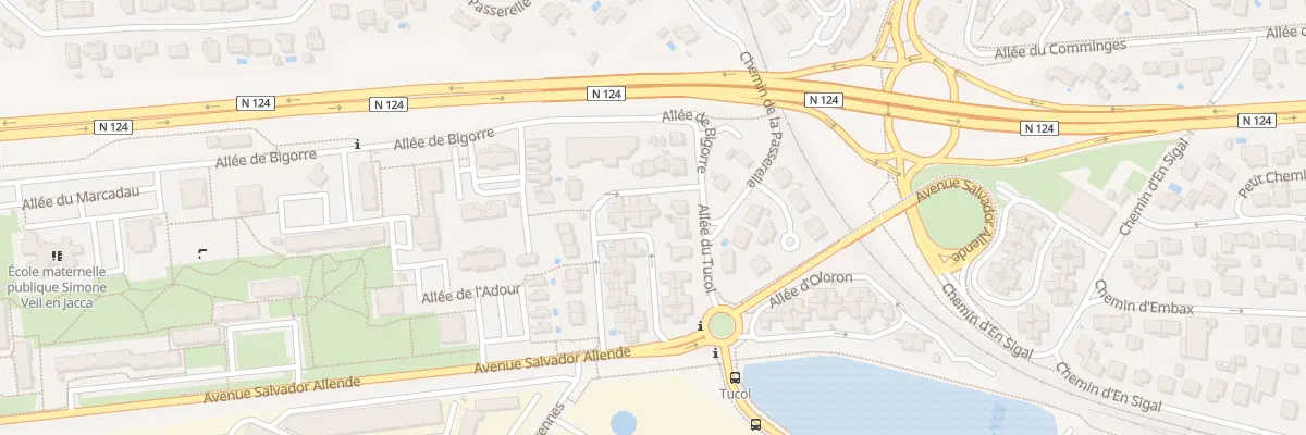 Plan du 8 All Basquaise à Colomiers