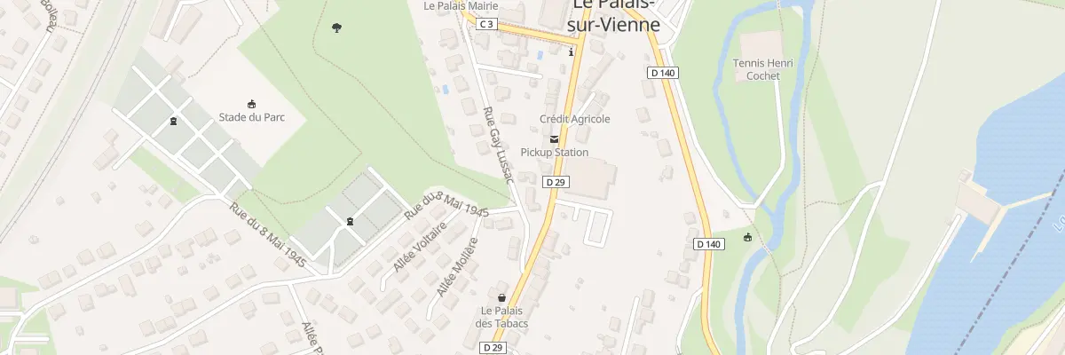 Plan du 14 Rue Jean Jaurès au Palais-sur-Vienne