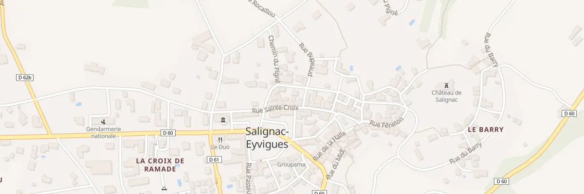 Plan du 13 Rue Sainte-Croix à Salignac-Eyvigues