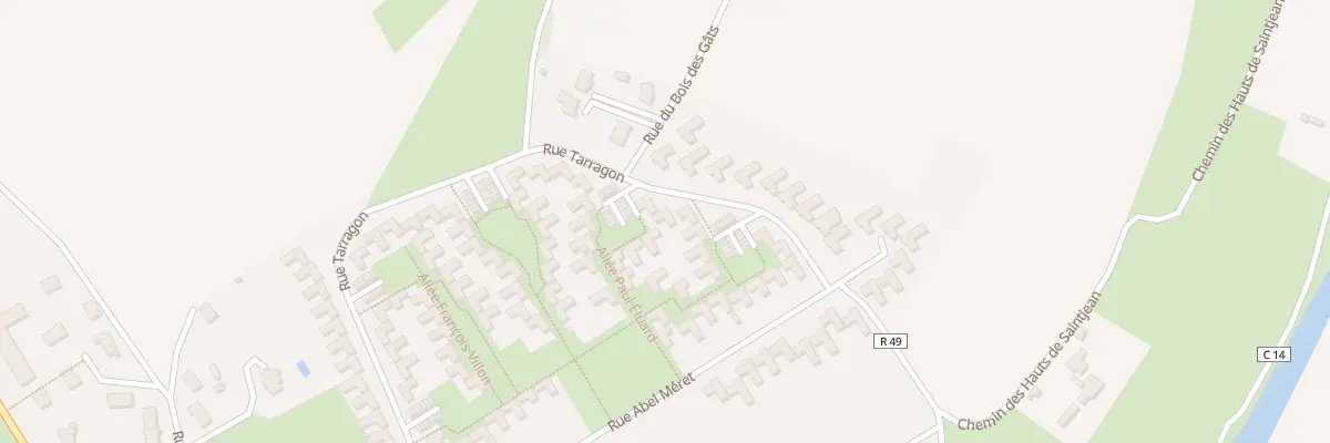 Plan du 45 Rue de Tarragon à Châteaudun