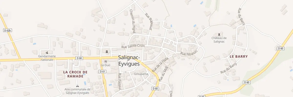 Plan du 9 Rue de la Paix à Salignac-Eyvigues