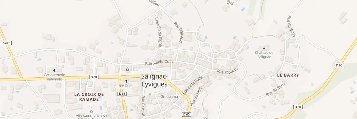 Plan du 1 Rue Bugeaud à Salignac-Eyvigues