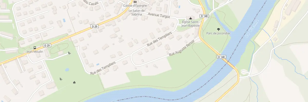 Plan du 11 Rue des Templiers au Palais-sur-Vienne