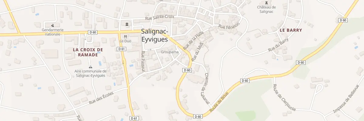 Plan du 2 Rue du Docteur Paul Villatte à Salignac-Eyvigues
