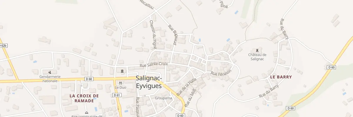 Plan du 7 Rue Sainte-Croix à Salignac-Eyvigues