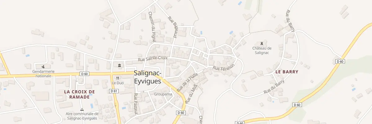 Plan du 2 Rue Sainte-Croix à Salignac-Eyvigues