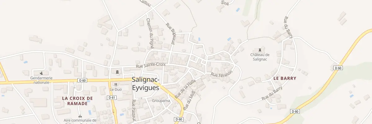 Plan du 2 Rue Tourny à Salignac-Eyvigues