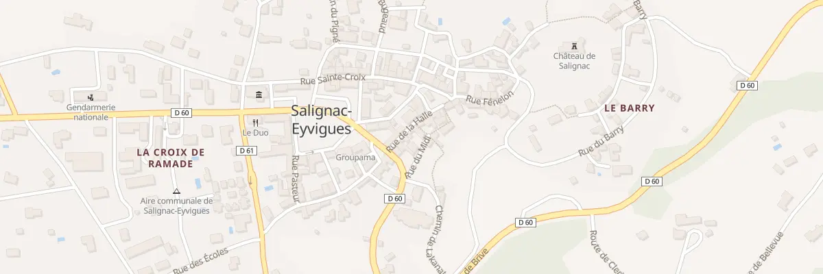 Plan du 5 Rue de la Halle à Salignac-Eyvigues
