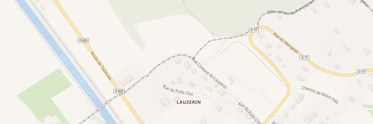 Plan du 9B Contour du Lauzerin à Saint-Rustice