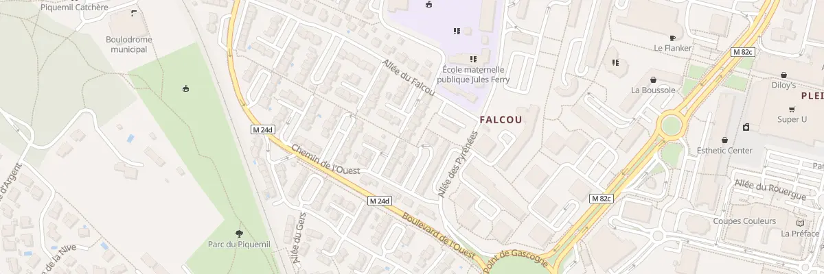Plan du 90 All du Falcou à Colomiers