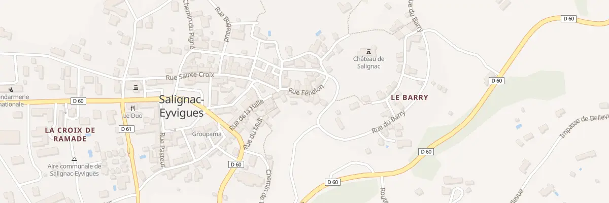 Plan du 7 Rue Fénelon à Salignac-Eyvigues