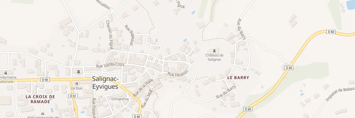 Plan du 28 Rue du Château à Salignac-Eyvigues