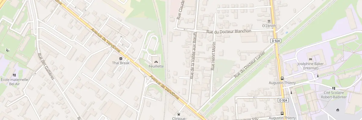 Plan du 12 Rue Vallee aux Boeufs à Blois