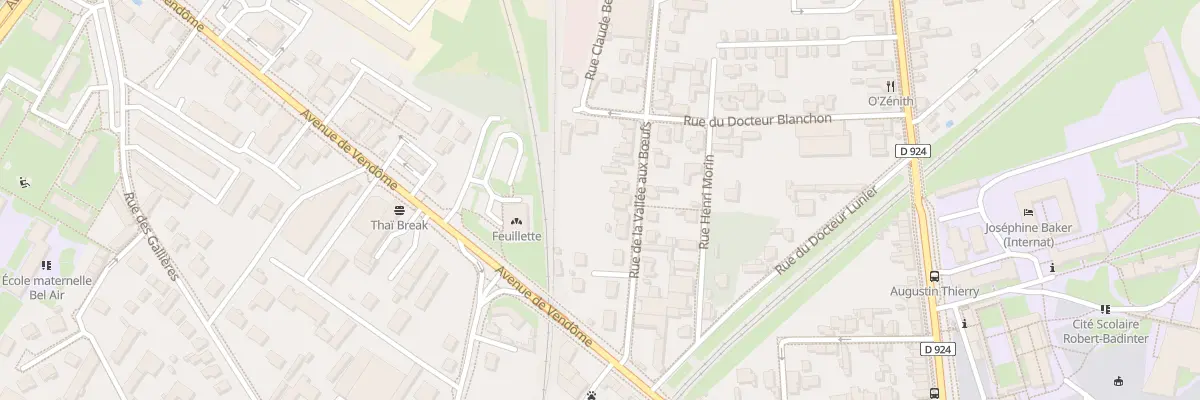 Plan du 14 Rue Vallee aux Boeufs à Blois