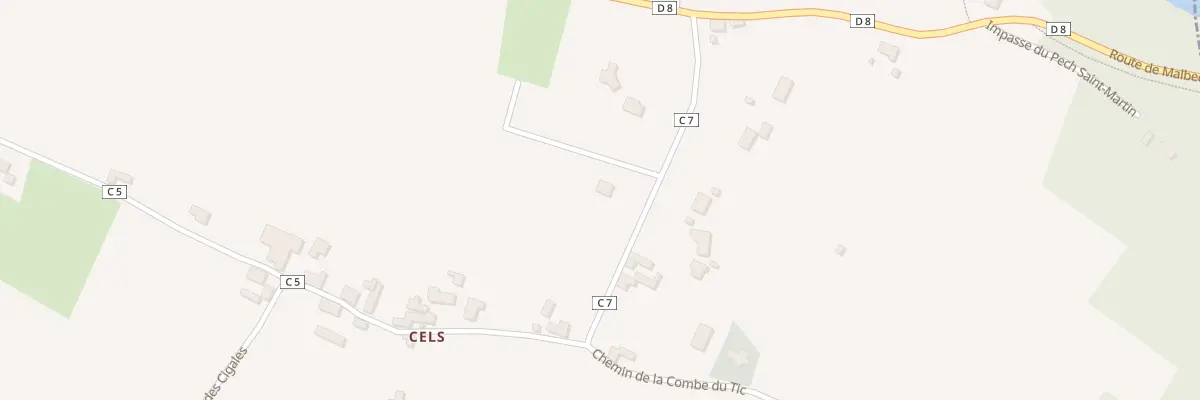 Plan du 5160 Cels à Parnac
