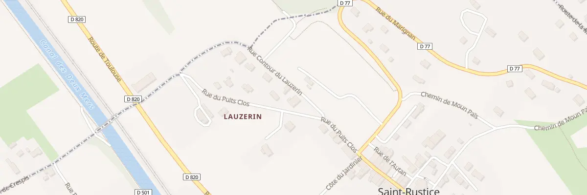 Plan du 1 Contour du Lauzerin à Saint-Rustice