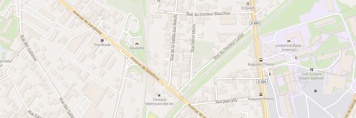 Plan du 7 Rue Vallee aux Boeufs à Blois