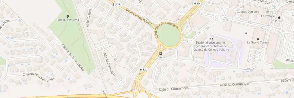 Plan du 95 All du Gers à Colomiers