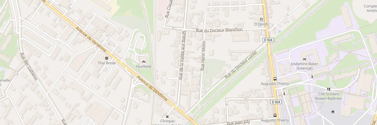 Plan du 13 Rue Vallee aux Boeufs à Blois