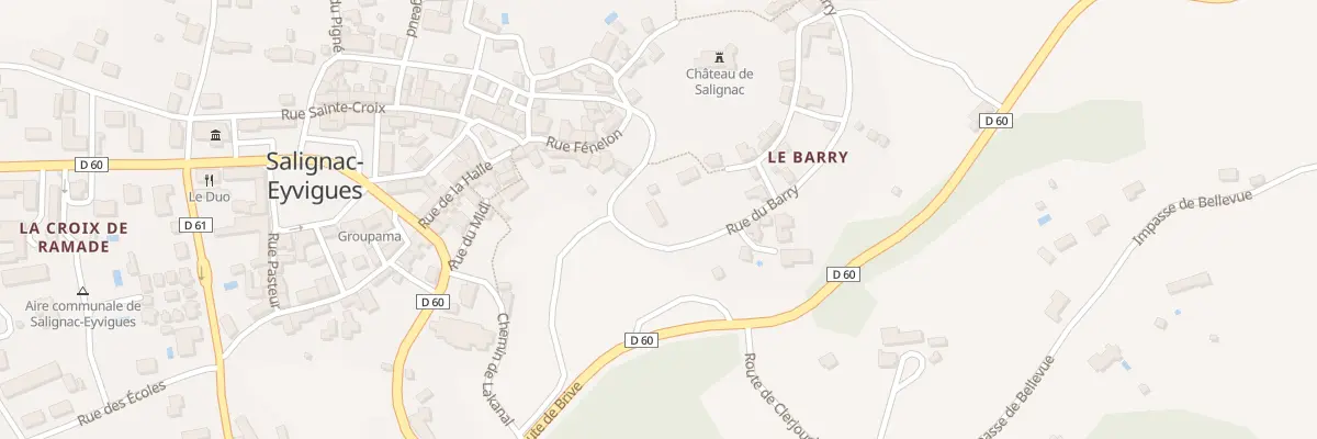 Plan du 2 Rue du Barry à Salignac-Eyvigues
